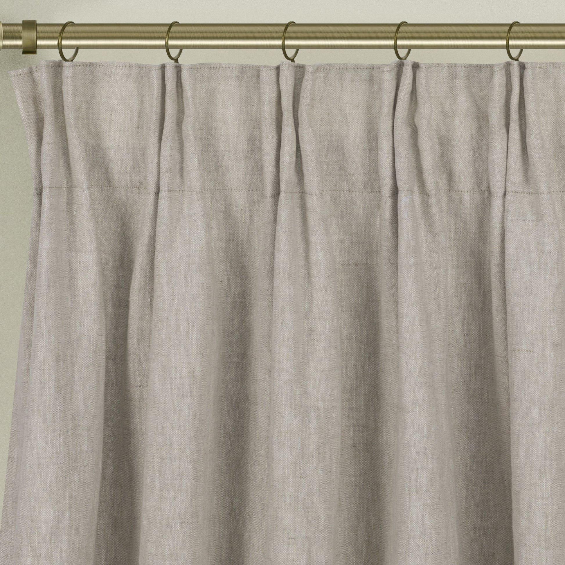 Newport Cotton Lining Window Curtains For Bedroom, Linen Curtains For Living Room, 96 Inches Long Curtains For Living Room, Greige Greige Linen