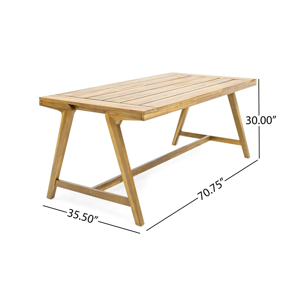 Dining Table No Acacia Wood Garden & Outdoor Modern Acacia Wood