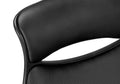 Office Chair, Adjustable Height, Swivel, Ergonomic, Armrests, Computer Desk, Work, Black Leather Look, Black Metal, Contemporary, Modern Black Foam Faux Leather