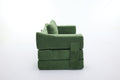 Modern Minimalist Sofa, Fold Out Sofa Bed, Convertible Chair Floor Couch & Sleeping Mattress For Living Room, Bedroom, Apartment, Removable Backrest, Green Green Chenille Soft Vintage Chenille 2 Seat