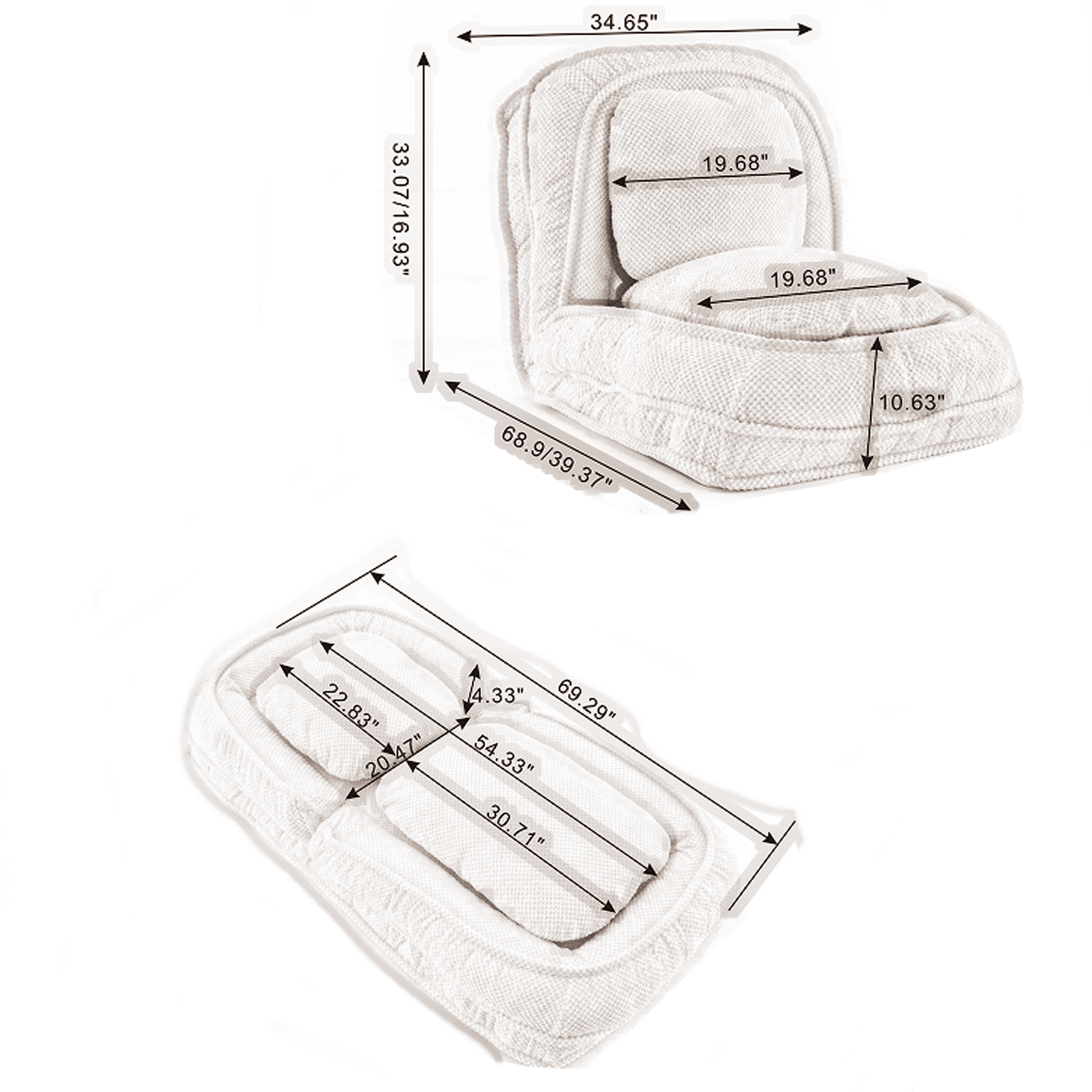 Human Dog Bed ,Lazy Sofa Couch ,5 Adjustable Position,Sit,Sleep,Fold,Suit To Put In Bedroom, Living Room ,Space Saving Design ,Pink Pink Polyester Metal Primary Living Space Medium Soft Cushion Back Modern Foam Polyester