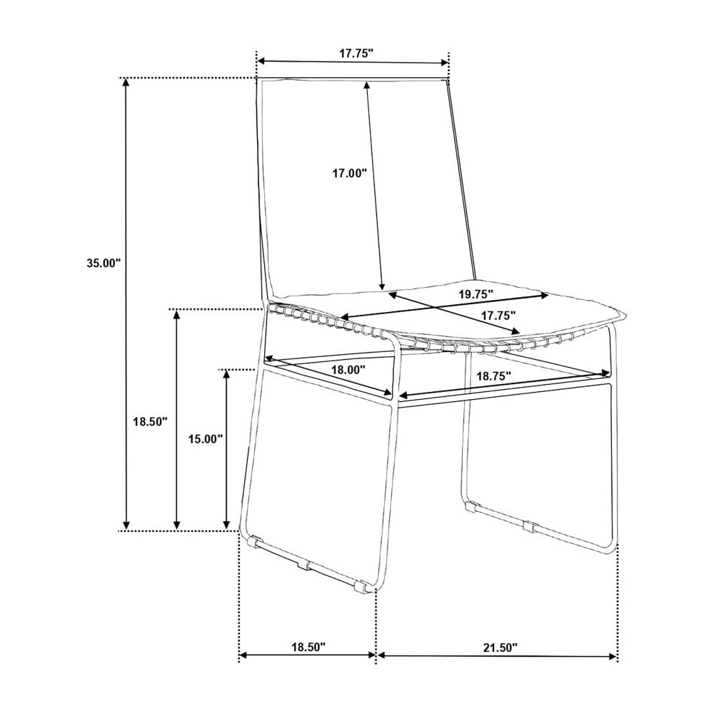 Set Of Two Upholstered Dining Chairs, Antique Brown Solid Antique Brown Rectangular Set Of 2 Faux Leather,Iron