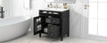 30'' Bathroom Vanity With Top Sink, Modern Bathroom Storage Cabinet With 2 Drawers And A Tip Out Drawer, Single Sink Bathroom Vanity Black Bathroom Solid Wood Mdf