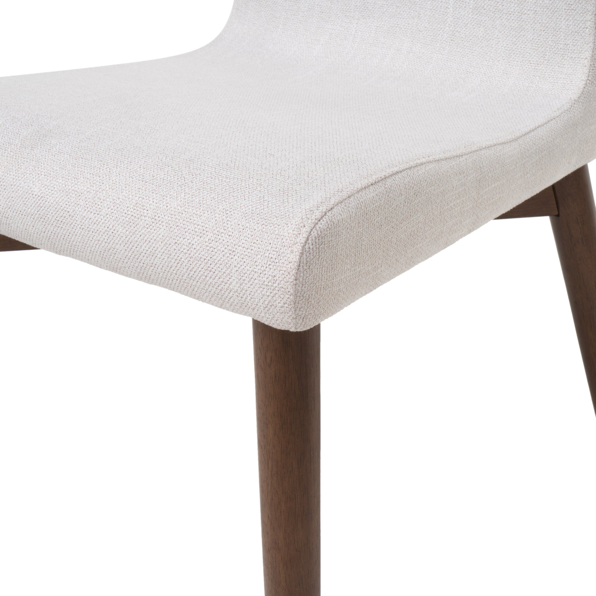 Dining Chair Light Beige Fabric