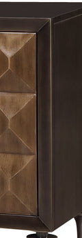 Diya Console Cabinet, Forged Bronze & Espresso Finish Ac02503 Bronze Wood