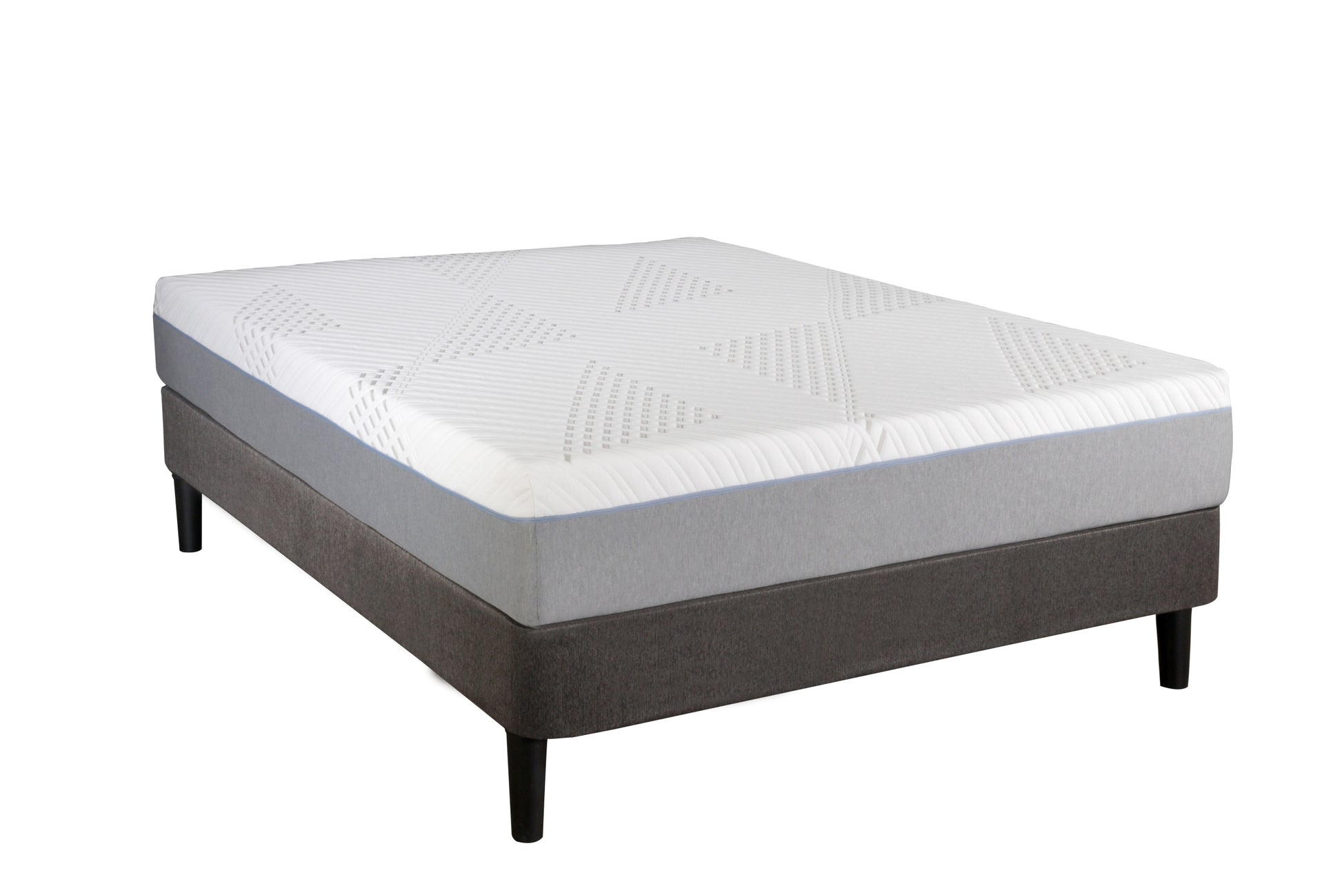 Full Size Cypress 10'' Medium Cooling Gel Memory Edge Support Pocket Spring Removable Cover Hybrid Mattress White Gray Foam Spring Full