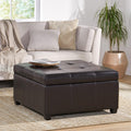 Carlsbad Storage Ottoman Espresso Leather