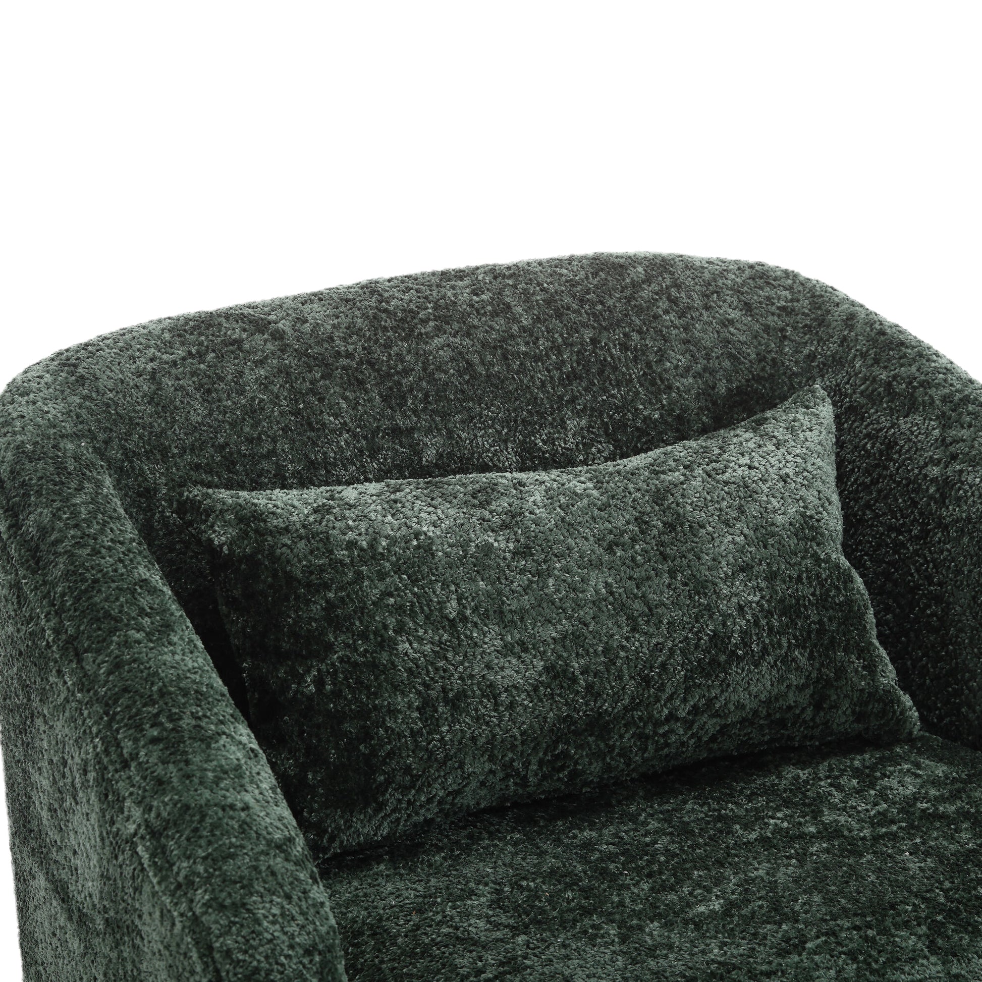 Coolmore Swivel Barrel Chair, Comfy Round Accent Sofa Chair For Living Room, 360 Degree Swivel Barrel Club Chair, Leisure Arm Chair For Nursery, Hotel, Bedroom, Office, Lounge Emerald Boucle Emerald Primary Living Space Foam Boucle