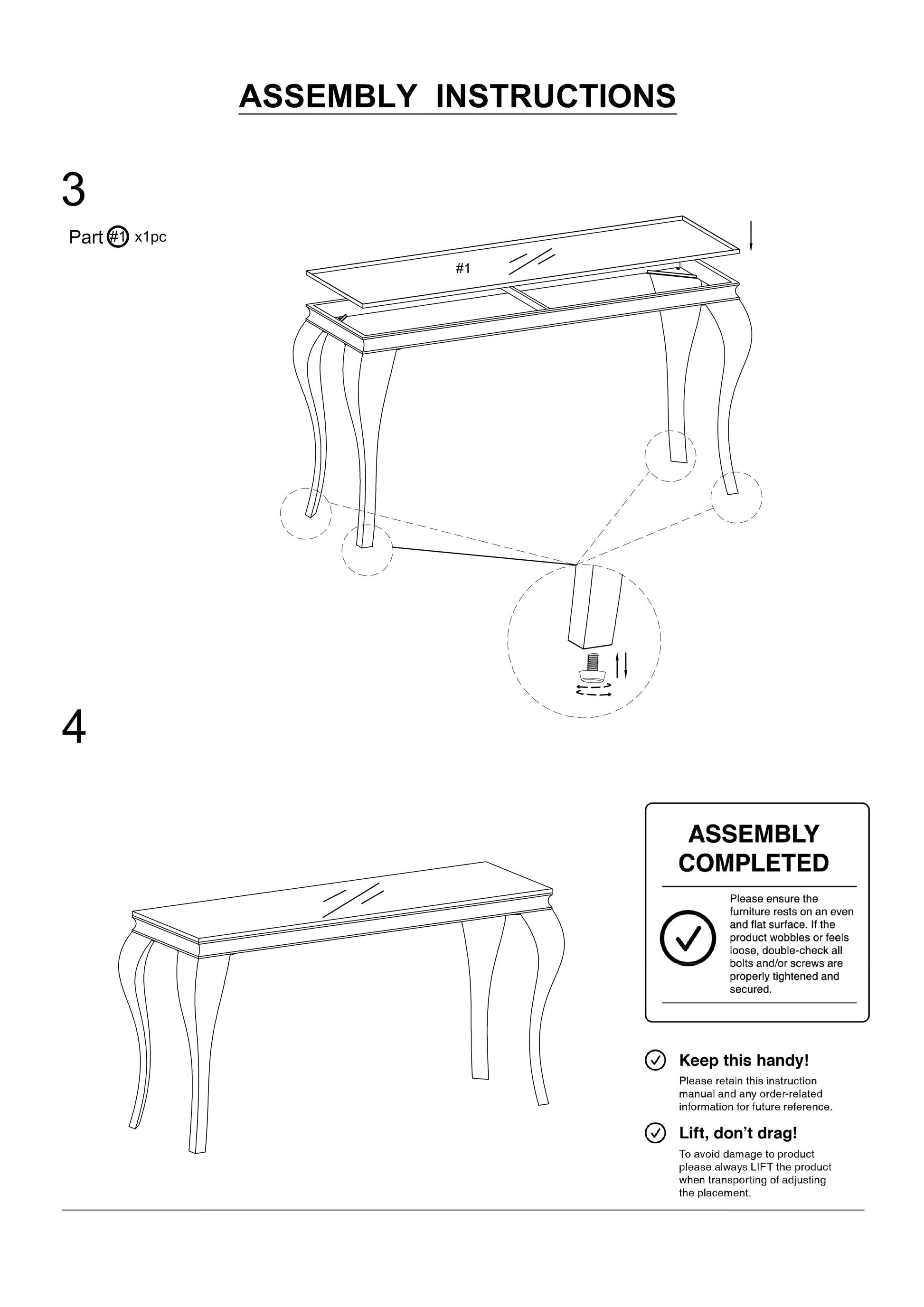 Glam Contemporary 1Pc Sofa Table White Glass Top Silver Color Table Living Room Stainless Steel Cabriole Style Legs Silver,White Primary Living Space Classic,Modern,Transitional Console Tables Rectangular Glass,Stainless Steel