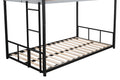 Metal Twin Over Twin Bunk Bed With Vent Board Heavy Duty Sturdy Metal Noise Reduced Safety Guardrail Cpc Certified Twin Black Metal