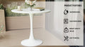 White Round Dining Table, 31.5