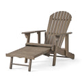 Malibu Reclining Adirondack Chair Grey Acacia Wood
