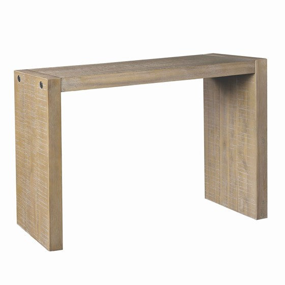 54" Console Table Natural Wood