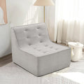 Fireside Chair, Lazy Floor Sofa Couch, Teddy Velvet Bean Bag Chair, Tatami Sofa With High Resilience Foam For Living Room, Bedroom, Office Salon, Gray Gray Soft Foam Foam,Teddy