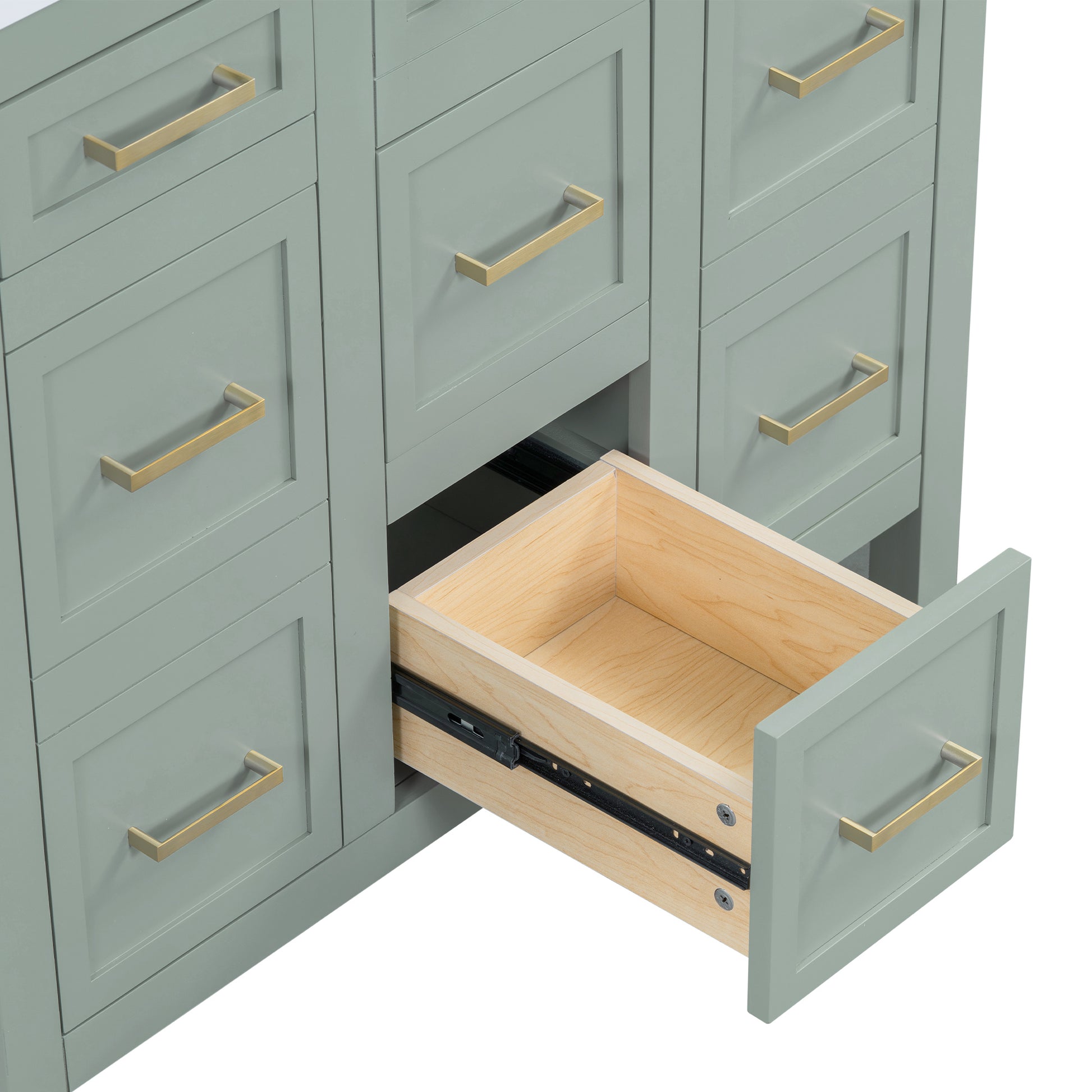 Cabinet Only 36" Light Green Bathroom Vanity Sink Not Included Green Bathroom Solid Wood Mdf