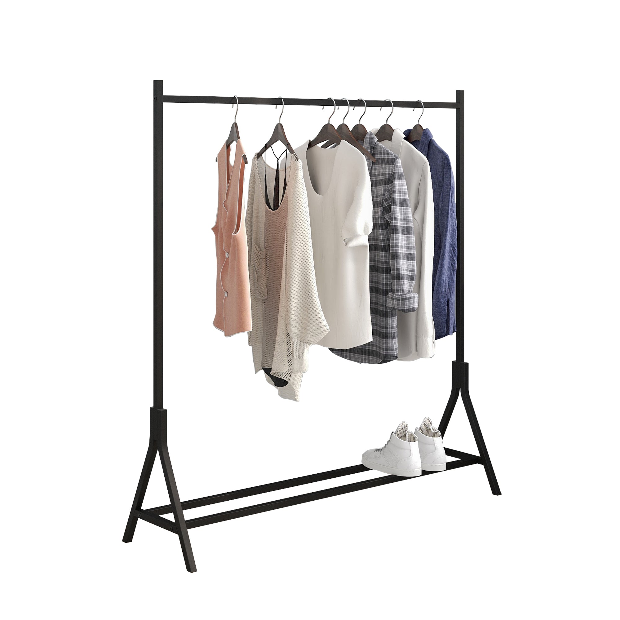 Garment Rack Freestanding Hanger Multi Functional Single