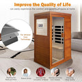 Infrared Sauna Room Single Room Natural Metal & Wood Solid Wood