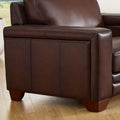 Alice Leather Chair Caramel Primary Living Space Mid Century Modern Eucalyptus Down Filling Genuine Leather