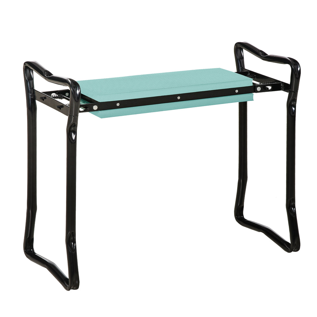Outsunny Padded Garden Kneeler And Seat Bench, Padded Foldable Garden Stool, Green Green Steel