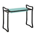 Outsunny Padded Garden Kneeler And Seat Bench, Padded Foldable Garden Stool, Green Green Steel