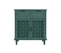 2 Door 2 Drawer Cabinet, American Furniture, Suitable For Bedroom, Living Room, Study Dark Green Mdf