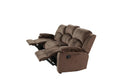 Comfortable Motion Sofa 1Pc Couch Living Room Furniture Chocolate Padded Suede Plush Cushion Metal Reclining Chocolate Suede Metal Primary Living Space Cushion Back Contemporary,Modern Pillow Top Arms Suede 3 Seat