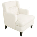 Upholstered Accent Chair Tufted Armchair For Living Room And Bedroom, Beige Beige Birch Foam Teddy