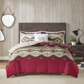 Down Alternative Comforter Set With Throw Pillow King Multicolor Polyester