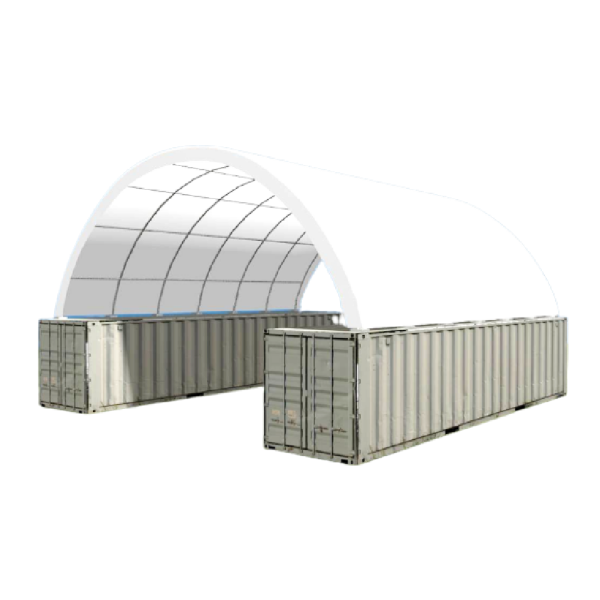 Ping Container Canopy Shelter 20'X40',15 Oz Pvc White Steel