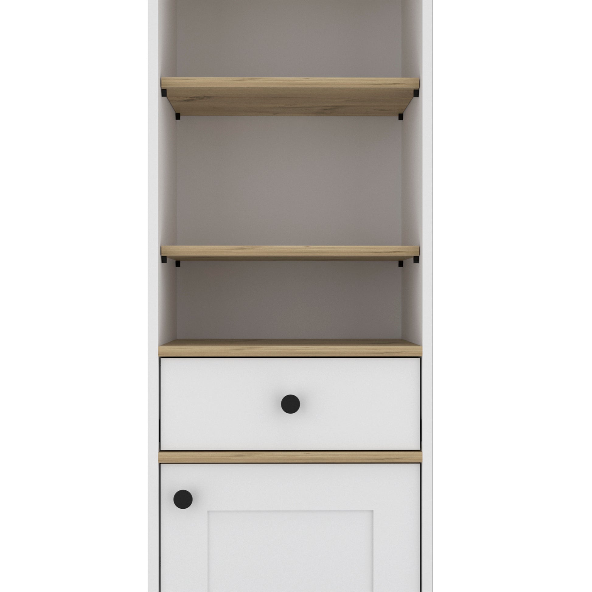 Alaskan Linen Cabinet, One Drawer, Single Door Cabinet 1 2 Drawers Multicolor Modern Mdf Engineered Wood