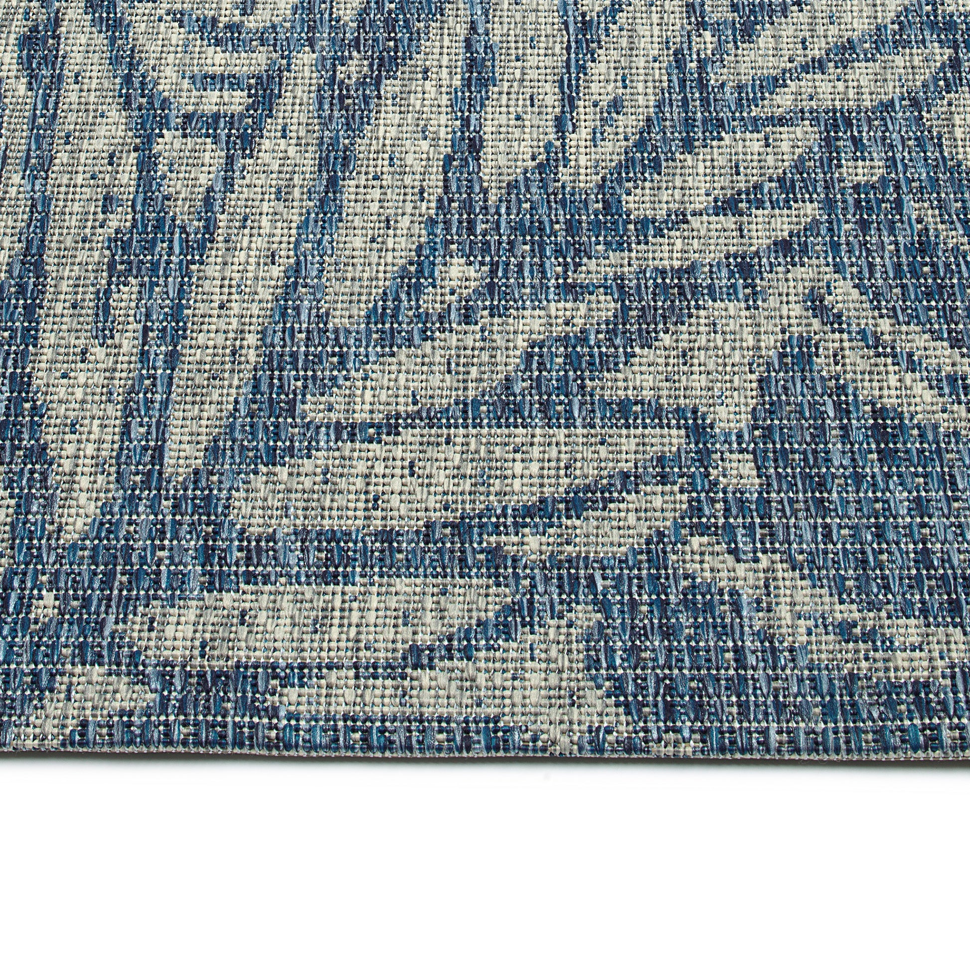 Modern,Textured Cut Pile 2'3" X 7'10" Runner Navy Polypropylene