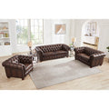 Versailles Leather Loveseat Caramel Down Filling Genuine Leather