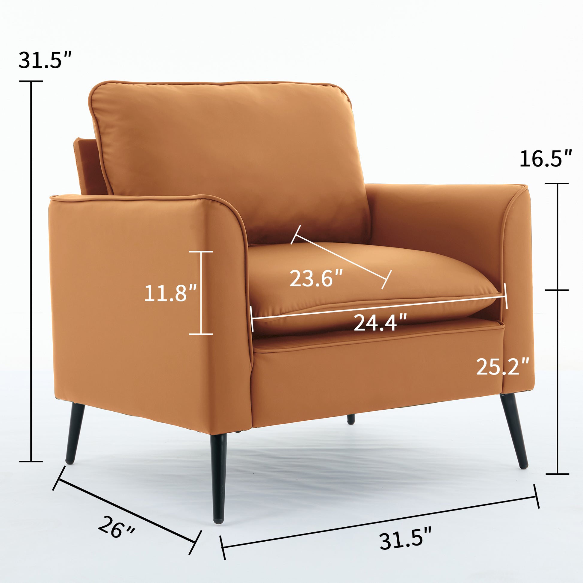 Ts Cat Paw Leather Upholstered Sofa Brown Leather 1 Seat