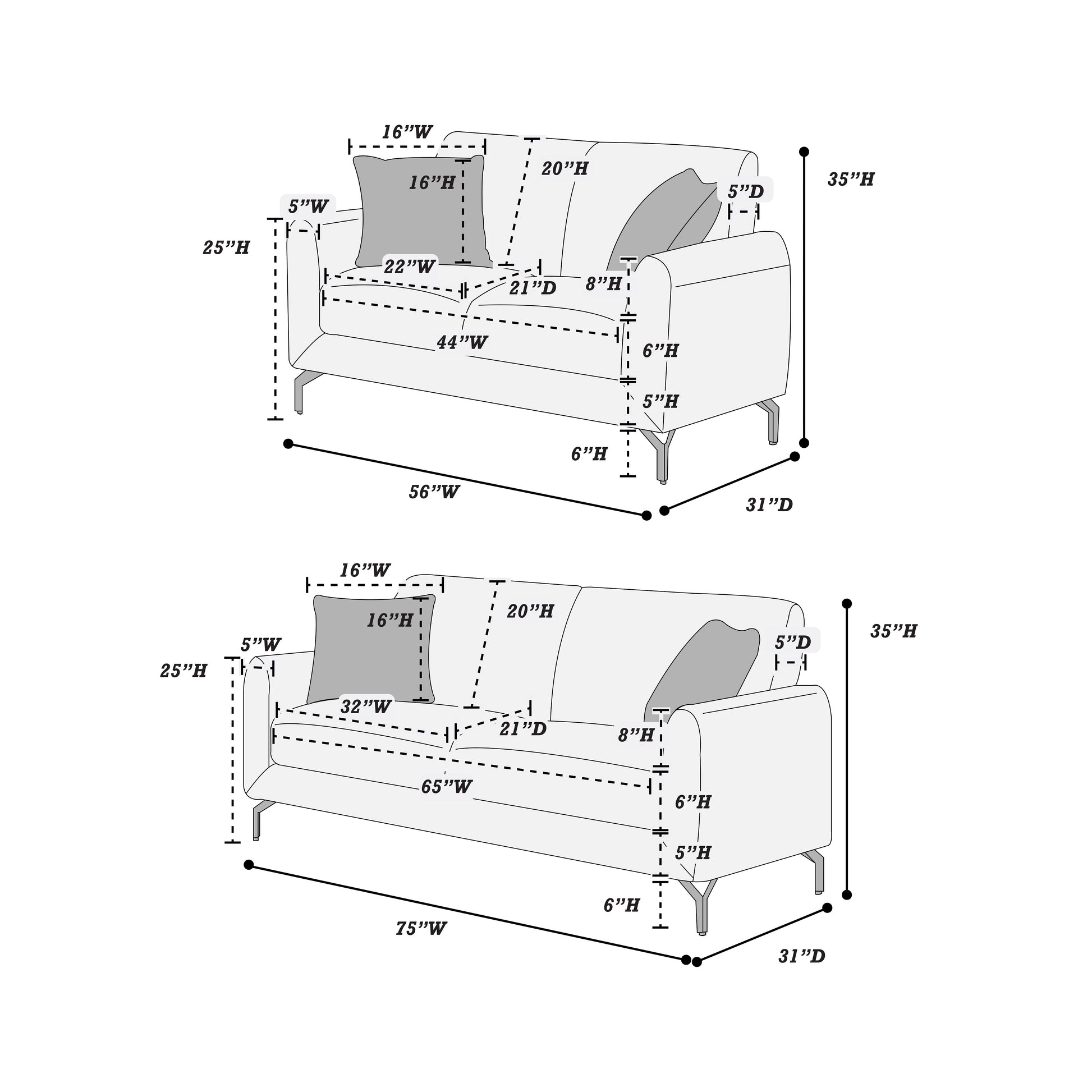 Elegant 2Pc Sofa Set Dark Gray Burlap Like Fabric Sofa Loveseat W Pillows Cozy Design Plush Couch Living Room Dark Gray Primary Living Space Cushion Back Classic,Contemporary,Modern Rubberwood Burlap,Metal,Plywood,Solid Wood 4 Seat