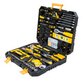 198 Piece Mechanics Tool Set With Socket Household Hand Tool Kit Basic Tool Combination With Plastic Toolbox Storage Case Yellow Black Steel