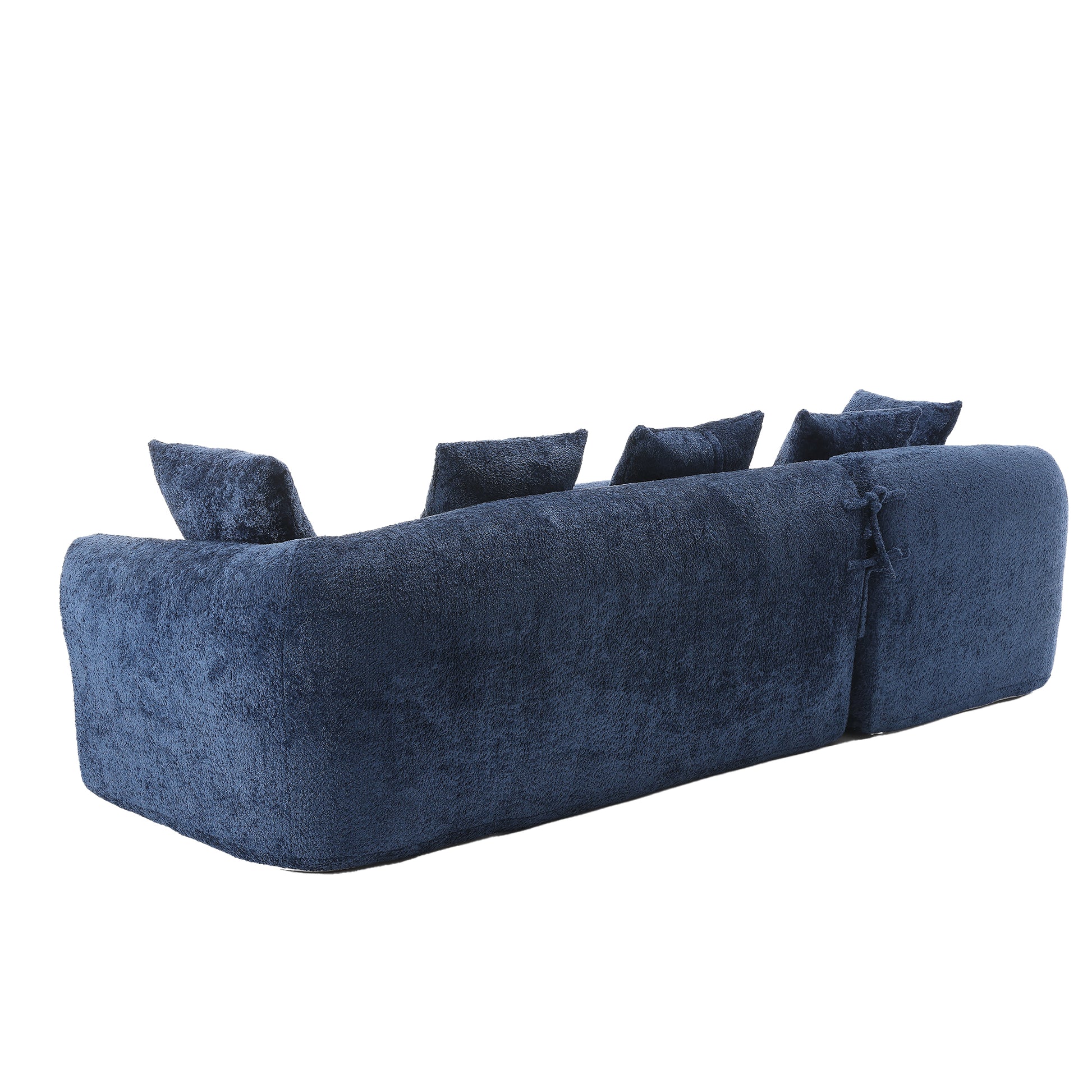 Coolmore Boucle Sofa 3 Seater For Living Room Oversized Comfy Sofa L Shape Sofa Couch With Chaise Home Furniture Sleeper Sectional Sofa For Apartment, Office Left Hand Facing Blue Blue Primary Living Space Foam Boucle 3 Seat