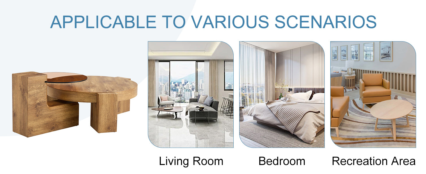 The Detachable Double Decker Coffee Table, The Stylish Design Is More Precious, And The Detachable Design Can Make The Use Of Space More Flexible And Suitable For Various Scenes. Wood Mdf