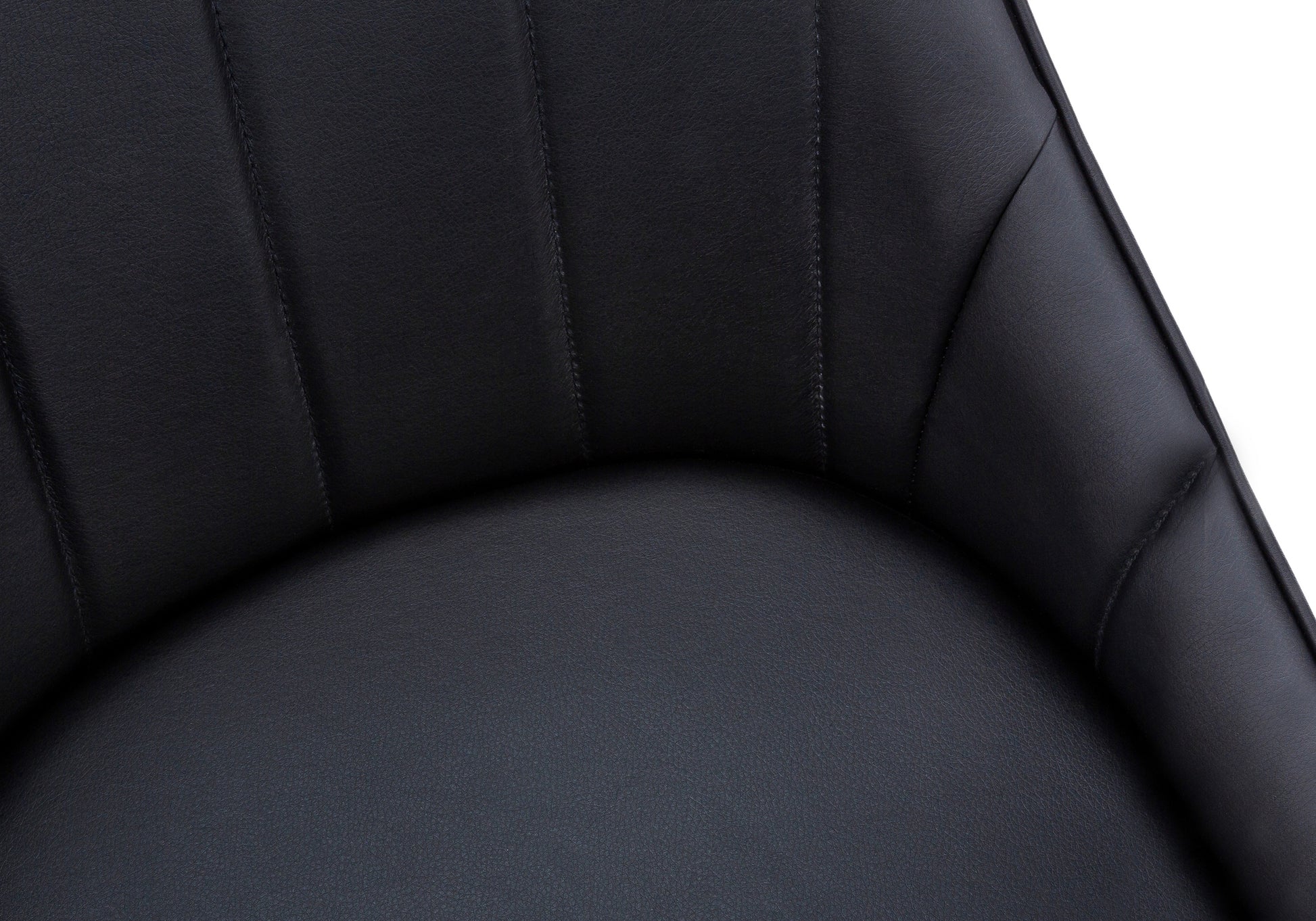 Dining Chair, Set Of 2, Side, Upholstered, Kitchen, Dining Room, Black Leather Look, Black Metal, Contemporary, Modern Black Foam Faux Leather