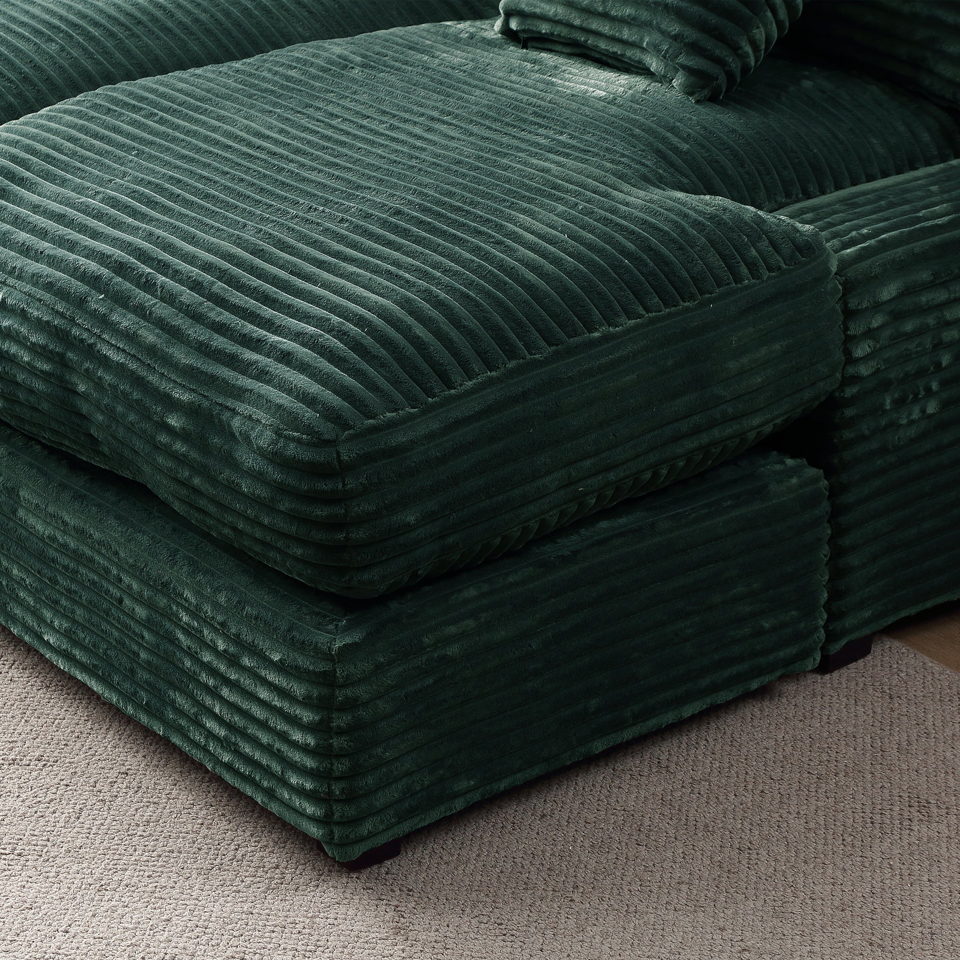 74.8" Modern Luxury Twins Sofa Couch For Living Room Quality Corduroy Upholstery Sleeper Sofa Bed Daybed Green Green Corduroy 2 Seat