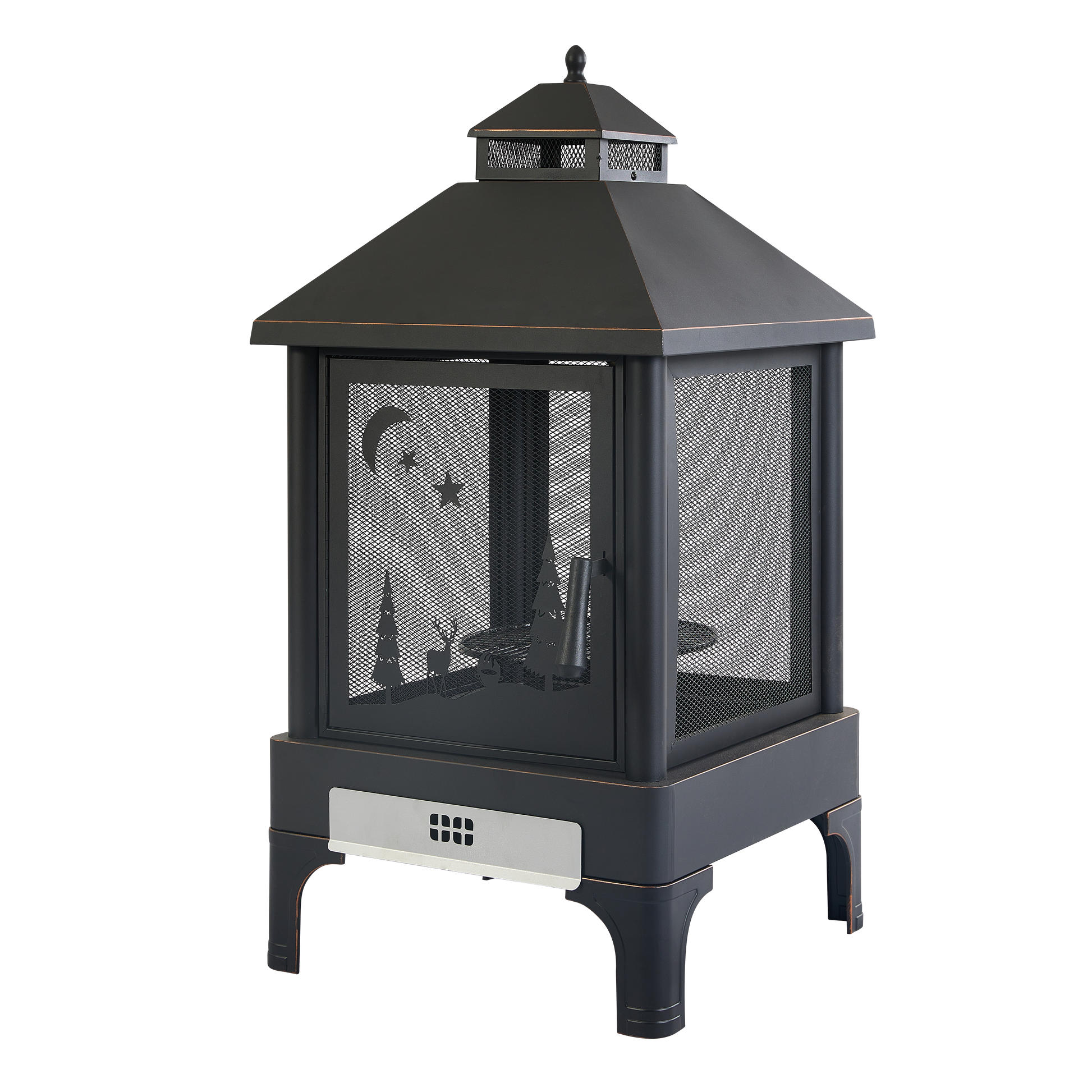 Xot036 Garden Metal Outdoor Heating Furnace For Backyard Fir Pit Black Garden & Outdoor Metal