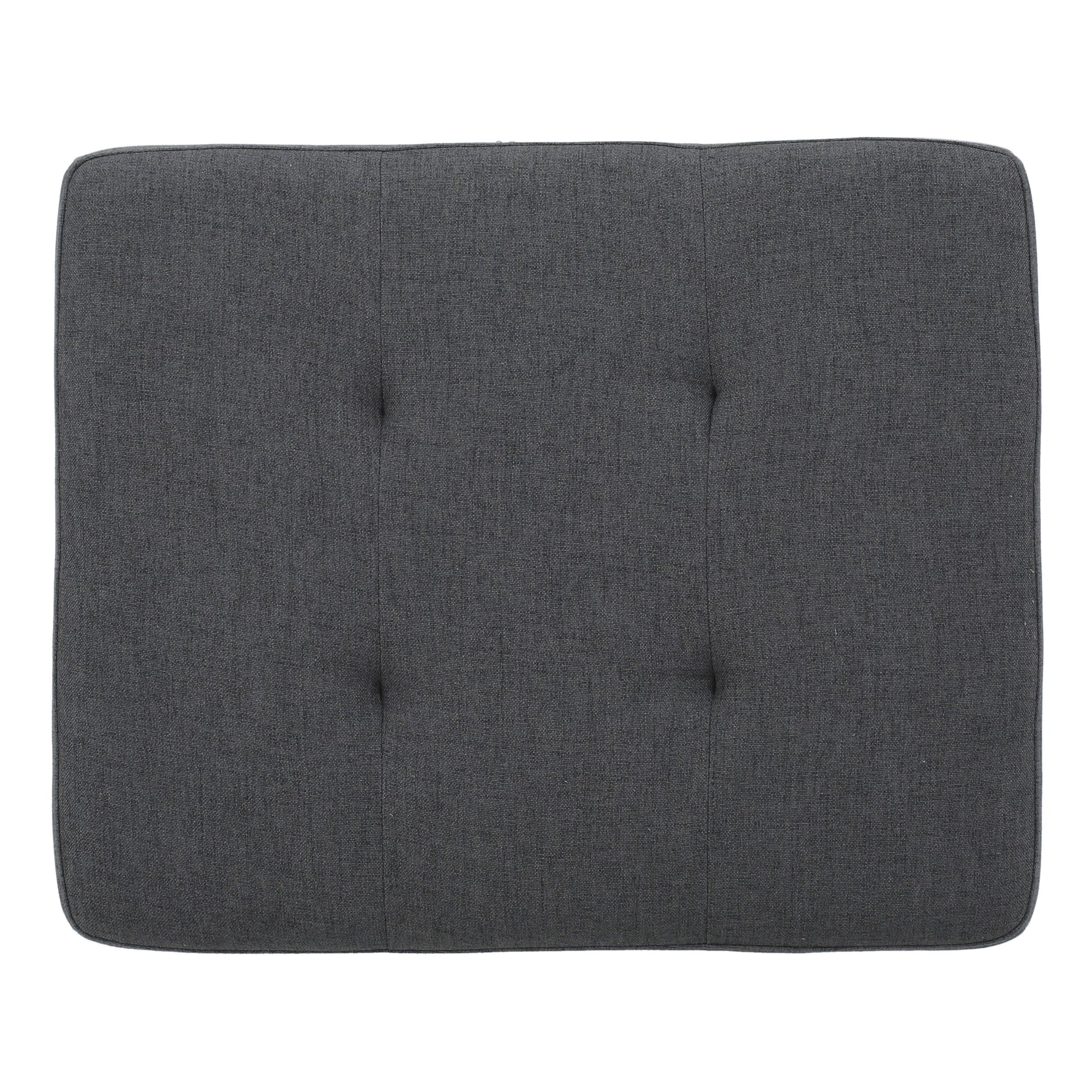 Storage Ottoman Dark Gray Fabric