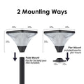 Solar Street Lamp Cap With Base 1 Pack Black Pc Aluminium