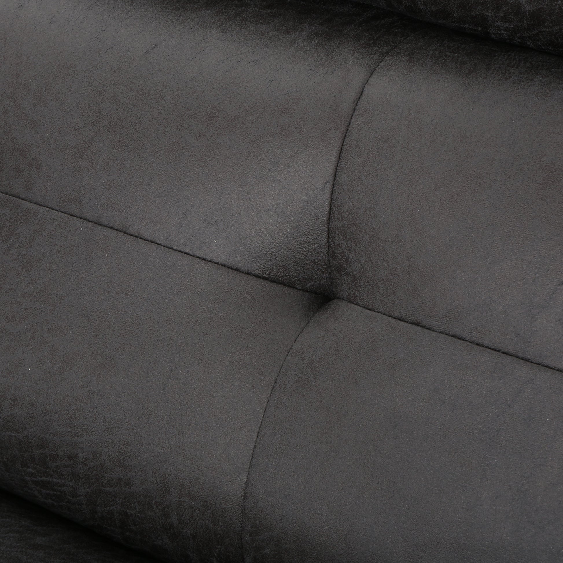 Recliner Chair Double Seats Slate Microfiber