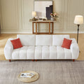 Convertible Sectional Sofa Couch, L Shaped Sofa With Fabric Couch,Modern Design Cream Style Marshmallow Sofa For Living Room And Office,White White Wood Fabric 3 Seat