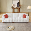 111.81 Inch Convertible Sectional Sofa Couch, L Shaped Sofa With Fabric Couch,Modern Design Cream Style Marshmallow Sofa For Living Room And Office,White White Wood Fabric 3 Seat