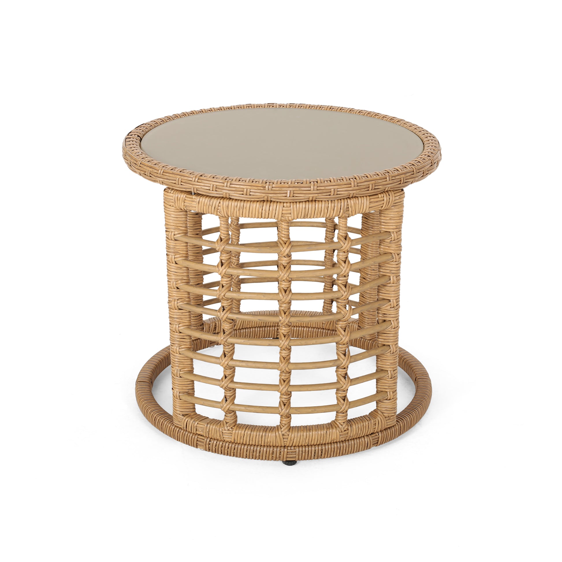 Tatiana Side Table Light Brown Rattan