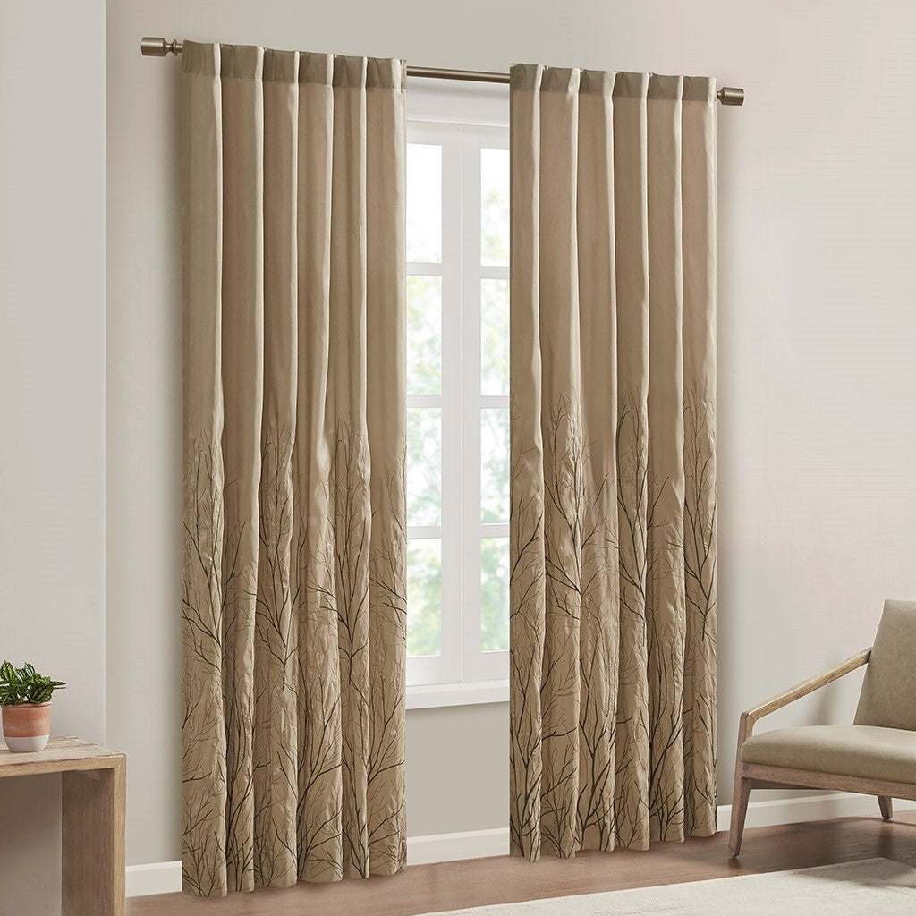 Curtain Panel Only 1 Pc Panel Tan Polyester