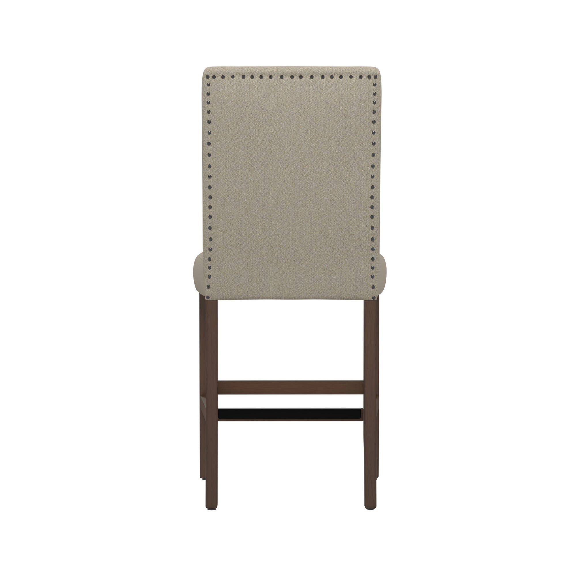 Zeph Brown Upholstered Barstools, Set Of 2 Brown Foam Engineered Wood