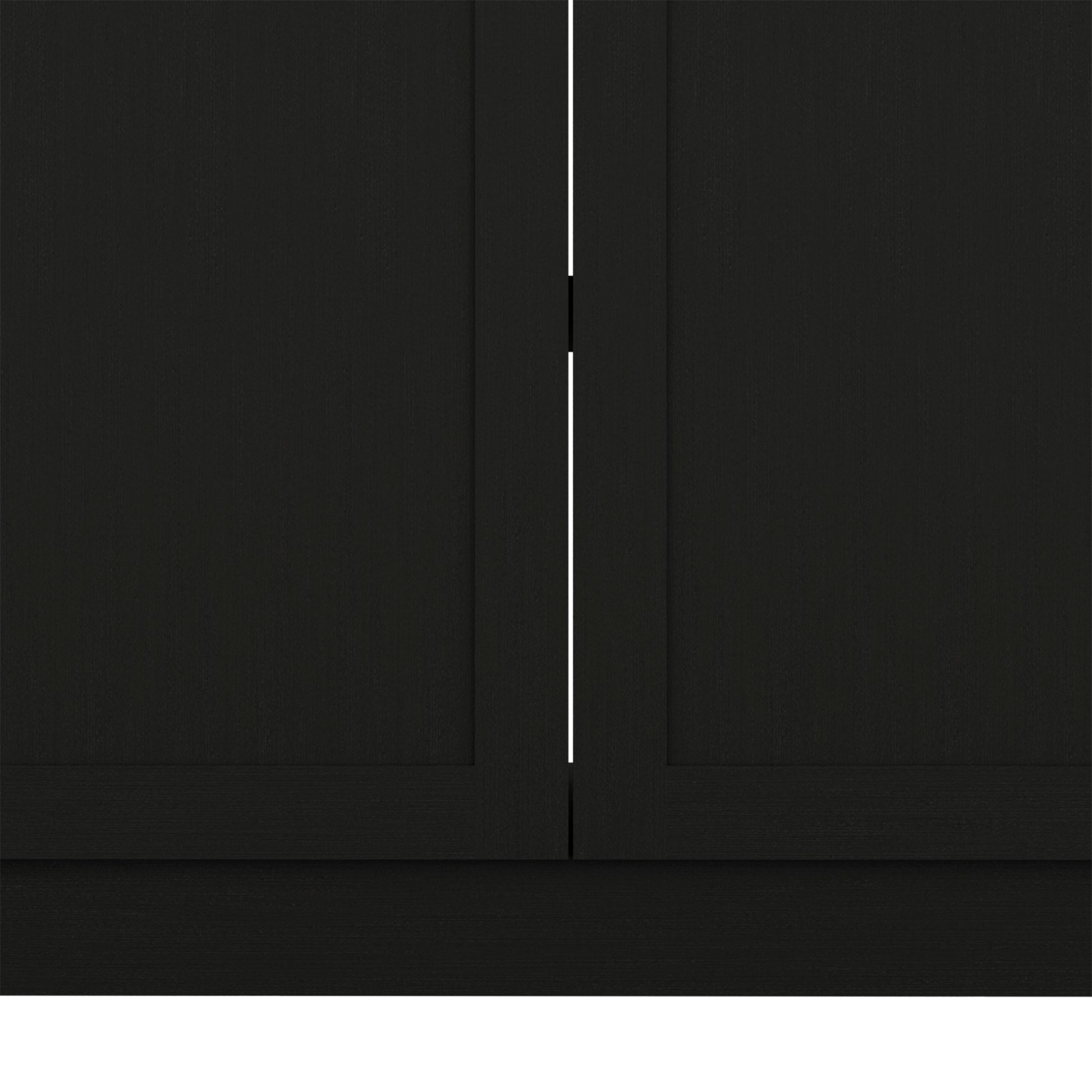 Zurich Cabinet Set, Two Shelves Black Black Particle Board