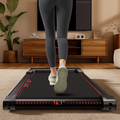 Under Desk Treadmill, Walking Pad For Home Small, 2.5 Hp Quiet Brushless Motor, 265 Lbs Indoor Fitness Black Red Handheld Foldable Office Modern Training Support Aluminium Abs Rubber Steel Q235